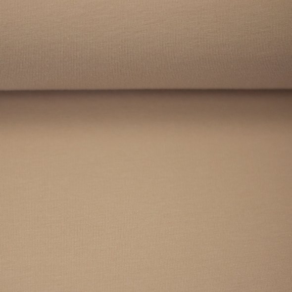 Baumwoll Sweat Stoff Eike angeraut uni - von Swafing 000672-beige: 1,0m
