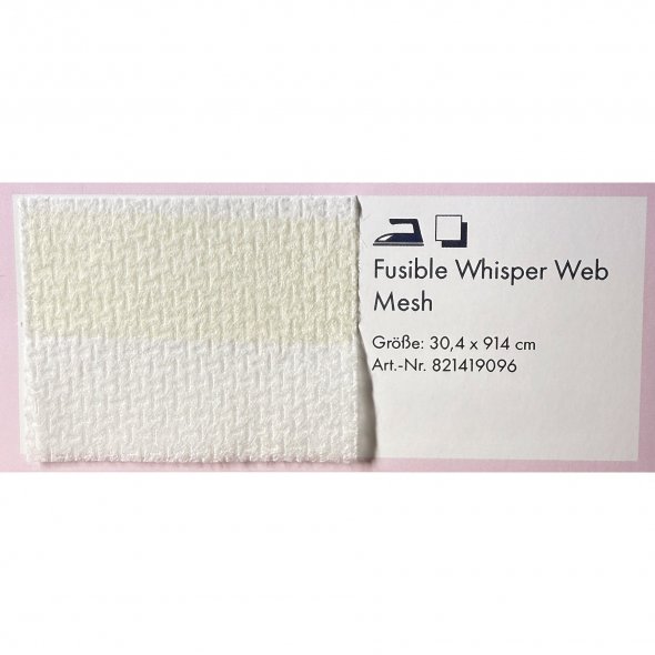 Pfaff Fusible Whisper Web Mesh (30,4 x 914 cm / Polyester-Stickvlies zum Zuschneiden)