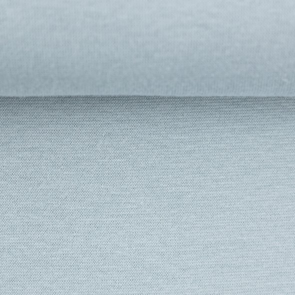 Swafing Baumwoll-Sweat uni, angeraut - Eike 000252-hellblau: 1,0m
