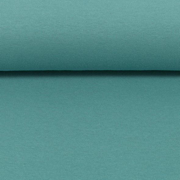 Baumwoll Sweat Stoff Eike angeraut uni - von Swafing 000263-mint: 1,0m