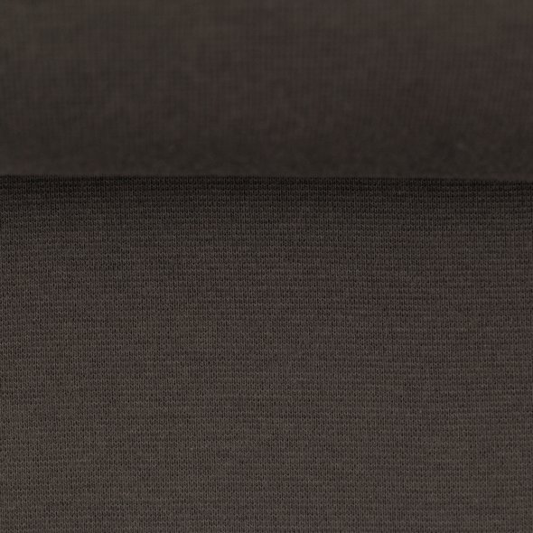 Swafing Baumwoll-Sweat uni, angeraut - Eike 000285-dunkelgrau: 1,0m