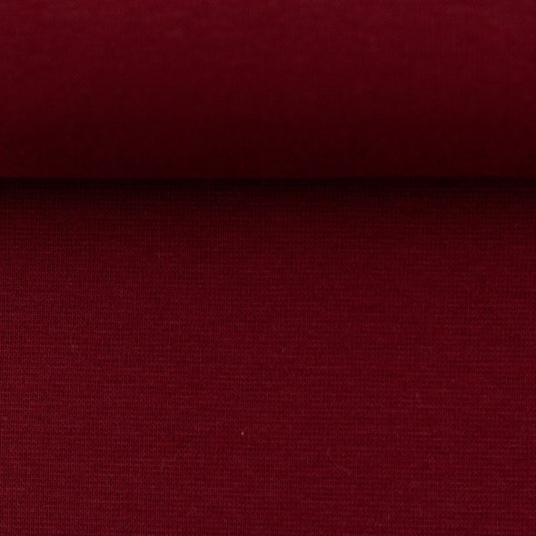 Swafing Baumwoll-Sweat uni, angeraut - Eike 000339-burgundy: 1,0m