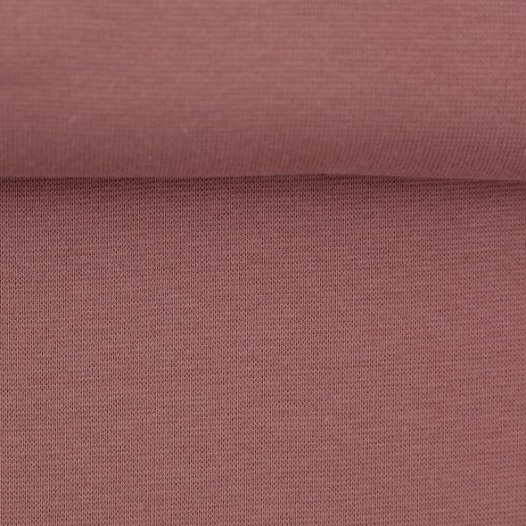Swafing Baumwoll-Sweat uni, angeraut - Eike 000436-altrosa: 1,0m