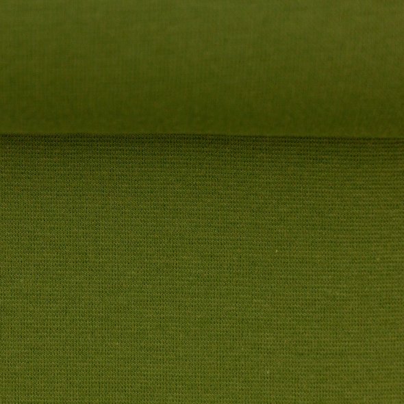 Swafing Baumwoll-Sweat uni, angeraut - Eike 000604-heugrün: 1,0m