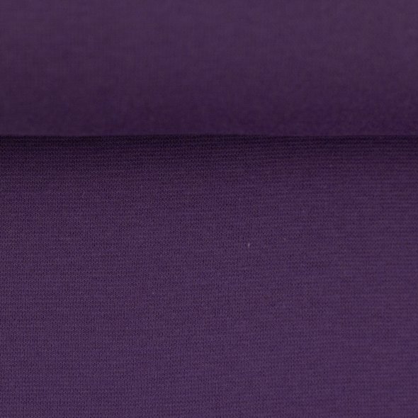 Swafing Baumwoll-Sweat uni, angeraut - Eike 000647-lila: 1,0m