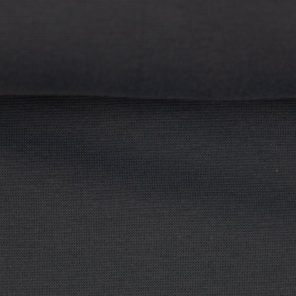 Swafing Baumwoll-Sweat uni, angeraut - Eike 000790-anthrazit: 1,0m