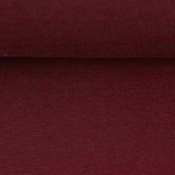 Baumwoll Sweat Stoff Eike angeraut uni - von Swafing 000937-hellbordeaux: 1,0m