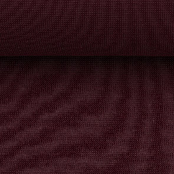 Swafing Baumwoll-Sweat uni, angeraut - Eike 000938-bordeaux: 1,0m