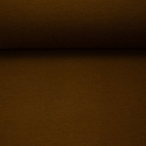 Baumwoll-Jersey uni - in 60 Farben 000177-braun: 1,0m