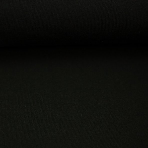 Baumwoll-Jersey uni - in 60 Farben 000299-schwarz: 1,0m