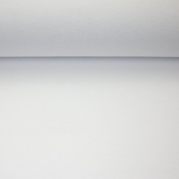 Swafing Baumwoll-Bündchen uni, Schlauchware - Heike 000011-weiß: 1,0m