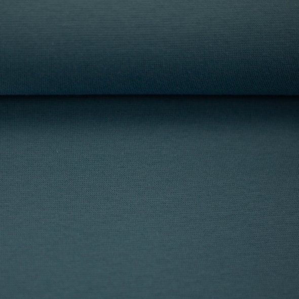 Swafing Baumwoll-Bündchen uni, Schlauchware - Heike 000259-rauchblau: 1,0m