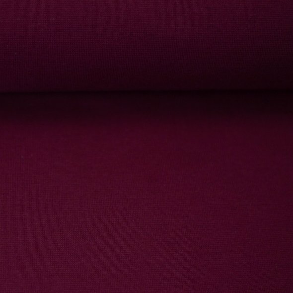 Baumwoll-Bündchen Stoff Heike uni - Schlauchware von Swafing 000937-hellbordeaux: 1,0m