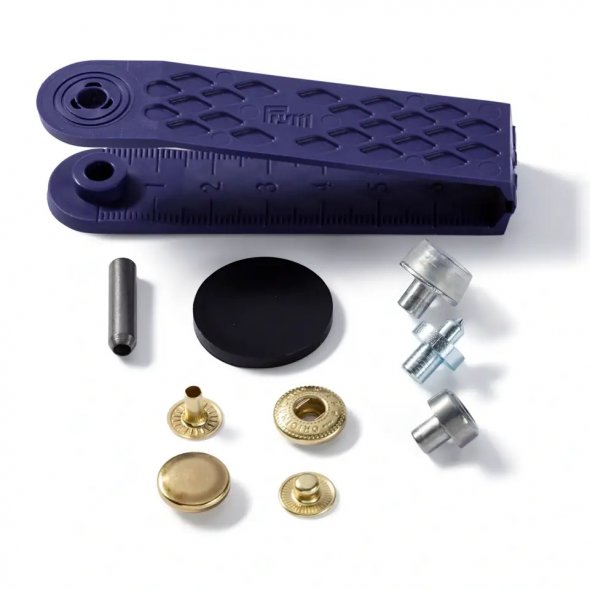 Prym Druckknöpfe Anorak (12 mm/ goldfarbig/ 10 St./ inkl. Werkzeug)