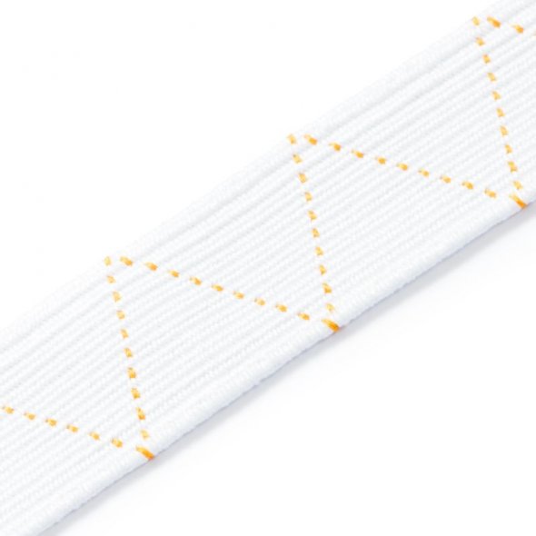 Prym Breiter-Elastic-Gummi Goldzack (12 mm x 2 m/ weiß)