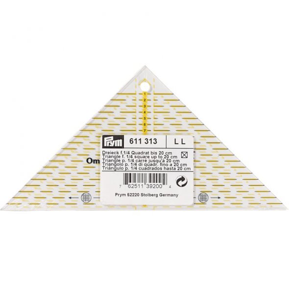 Prym Lineal-Dreieck Omnigrid (1/4 Quadrat bis 20 cm)