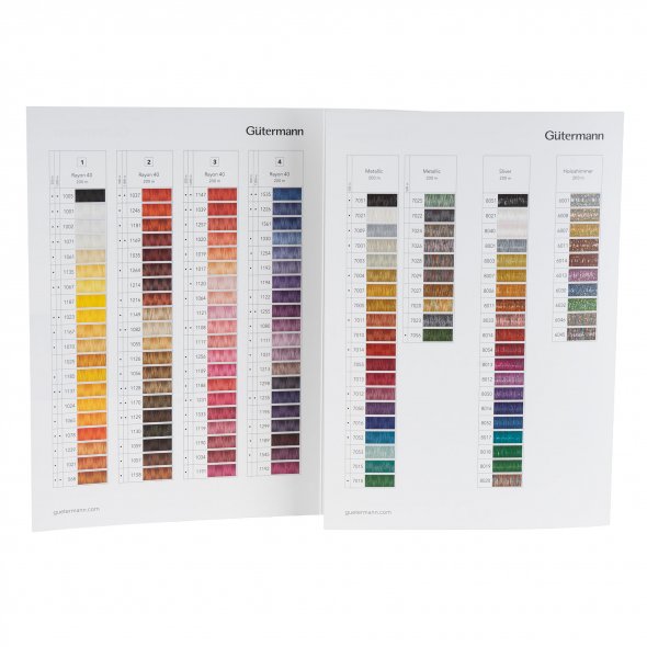 Gütermann Machine Embroidery Farbkarte (gedruckt)