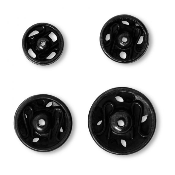 Prym Annäh-Druckknöpfe (6-11 mm/ schwarz/ 20 St.)