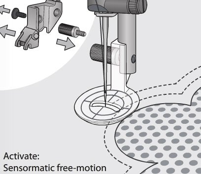 Husqvarna Viking Freihand Echo Quiltingfuß