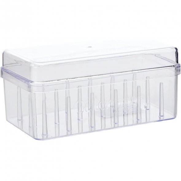 Gütermann Nähgarn-Box Acryl ungefüllt (für 18 Spulen/ 200 m/ 13,6 x 6,2 x 6,8 cm)