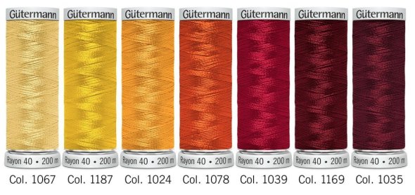 Gütermann Sunrise Rayon 40 Stickfaden-Set-2 (7 Farben/ 200 m)