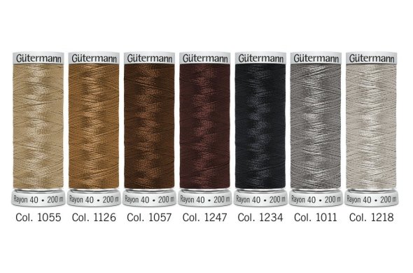 Gütermann Coffee Rayon 40 Stickfaden-Set-5 (7 Farben/ 200 m)