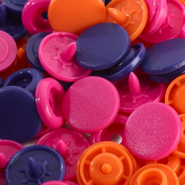 Prym Love Druckknöpfe Color Snaps (12,4 mm/ orange/ pink/ lila/ 30 St.)