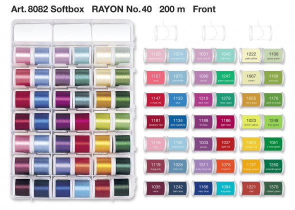 Madeira Rayon No.40/ Softbox (80 Farben/ 200 m)