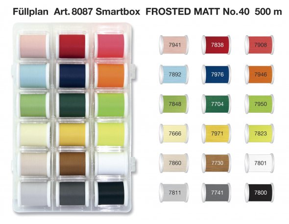Madeira Frosted MATT No.40  Smartbox (18 Farben/ 500 m)
