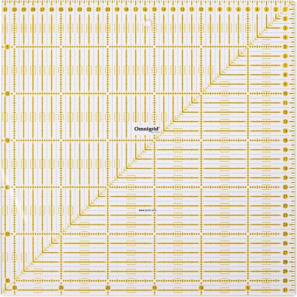 Prym Omnigrid Universal-Lineal (31,5 x 31,5 cm/ cm Skalierung)