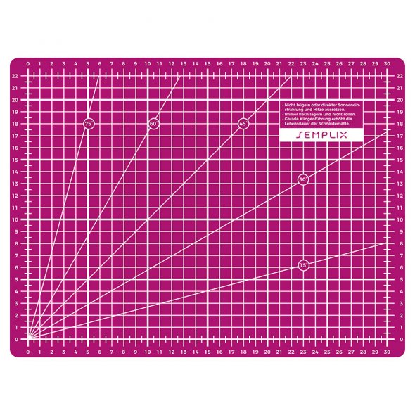 Semplix Schneidematte beere-rosa (30 x 22 cm/ 12 x 9 inch) A4