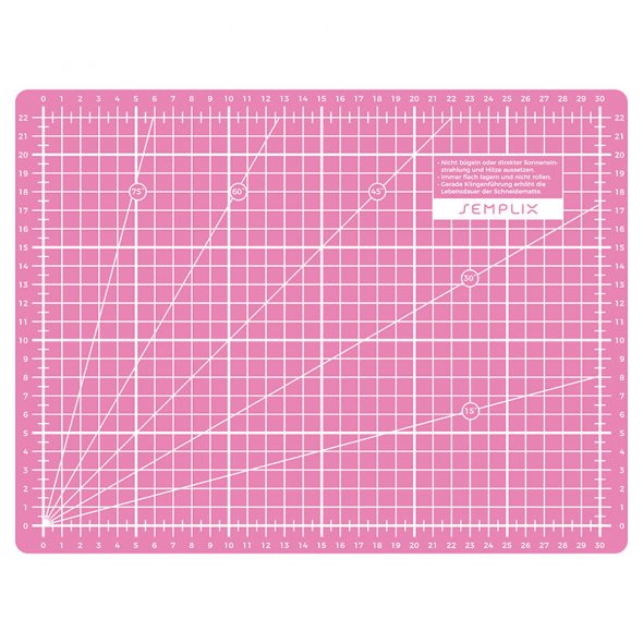 Semplix Schneidematte pink-lila (30 x 22 cm/ 12 x 9 inch) A4