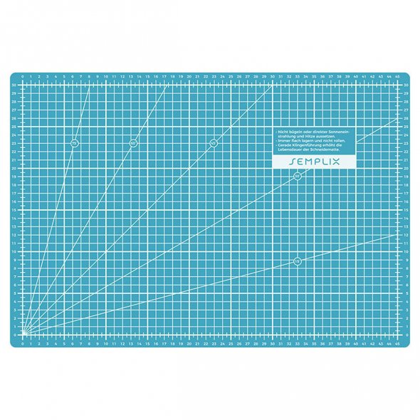 Semplix Schneidematte türkis-petrol (45 x 30 cm/ 18 x 12 inch) A3