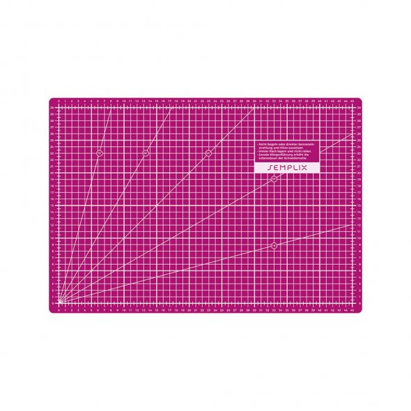 Semplix Schneidematte beere-rosa (45 x 30 cm/ 18 x 12 inch) A3