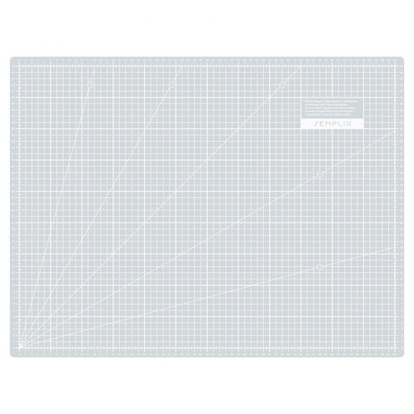Semplix Schneidematte hellgrau-grau (60 x 45 cm/ 24 x 18 inch) A2
