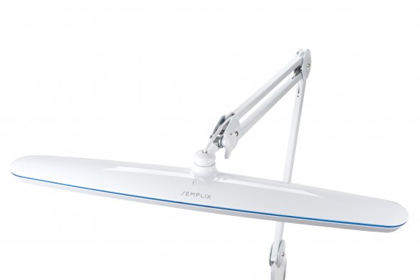 Semplix LED Arbeitslampe Tischlampe weiß (117 LED/ dimmbar/ Tischklemme)