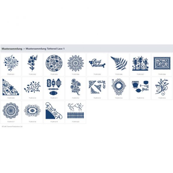 Brother Mustersammlung - Tattered Lace Nr. 1 - 20 Designs
