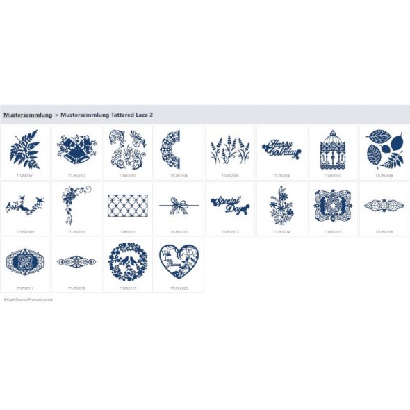 Brother Mustersammlung - Tattered Lace Nr. 2 - 20 Designs