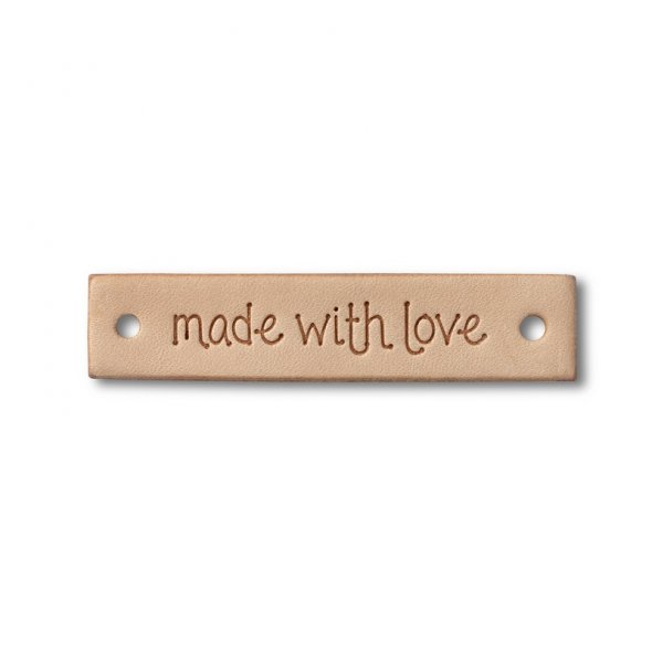 Prym Label Leder 'made with love' (60 x 13 mm/ rechteckig/ 1 St.)