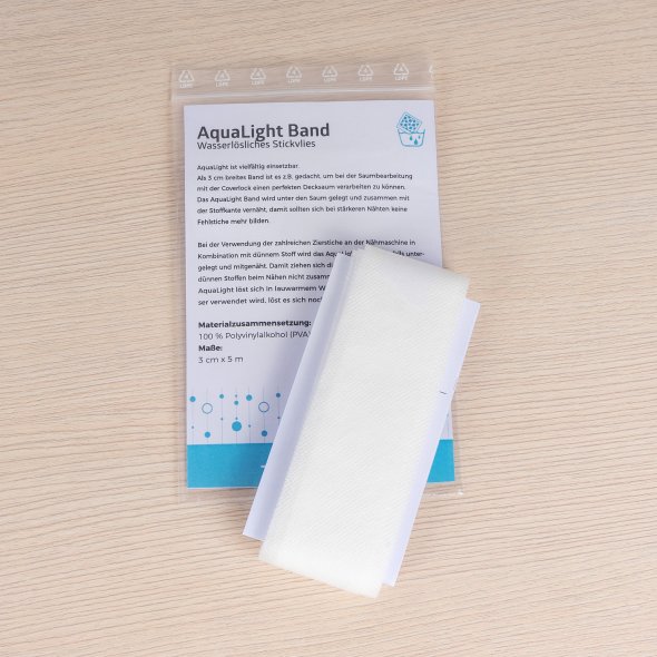 Semplix AquaLight Band (3 cm x 5 m/ wasserlösliches Stickvlies)