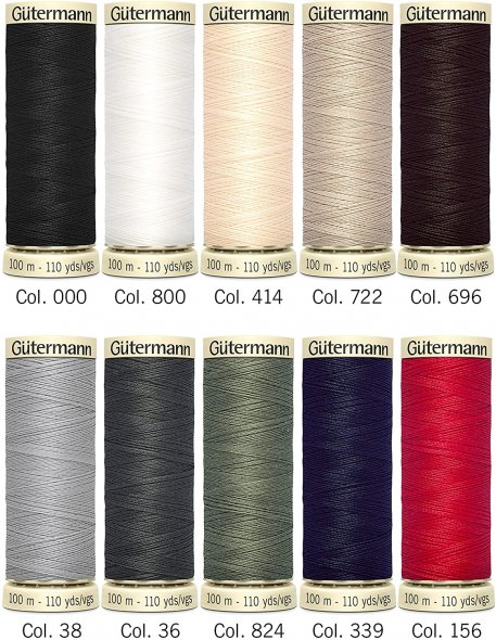 Gütermann Allesnäher Basic Nähfaden-Set-1 (10 Farben/ 100 m)
