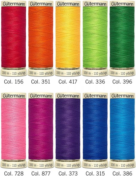 Gütermann Allesnäher Starke Farben Nähfaden-Set-3 (10 Farben/ 100 m)