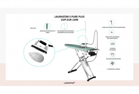 Laurastar S plus Dampfdruck - Bügelsystem (mint)