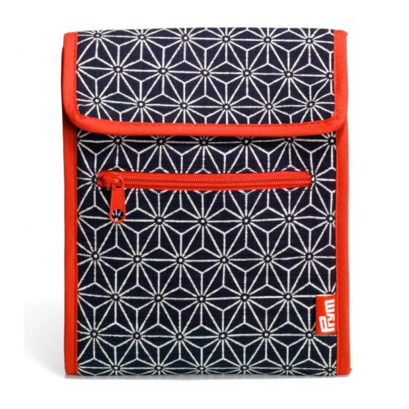 Prym Rundstricknadelmappe Kyoto (18,5 x 23 cm/ marine/ weiß/ rot)