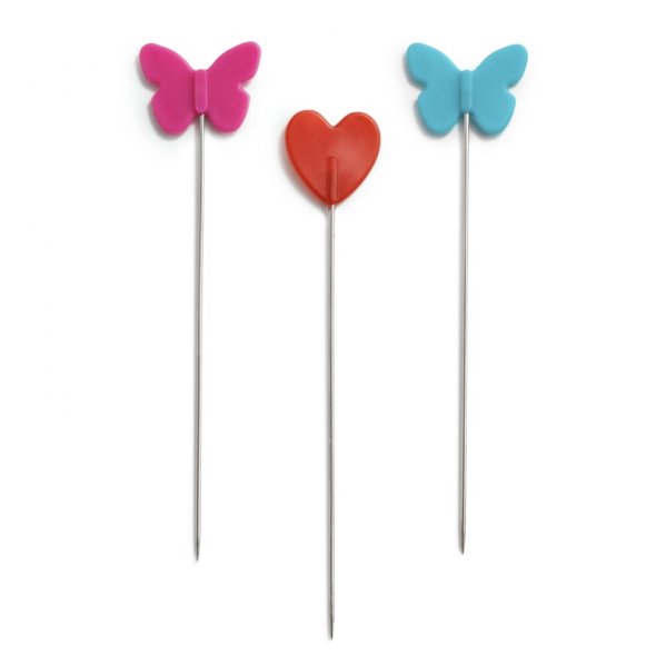 Prym Love Stecknadeln (50 x 0,60 mm/ Herz-Schmetterling/ 50 St.)