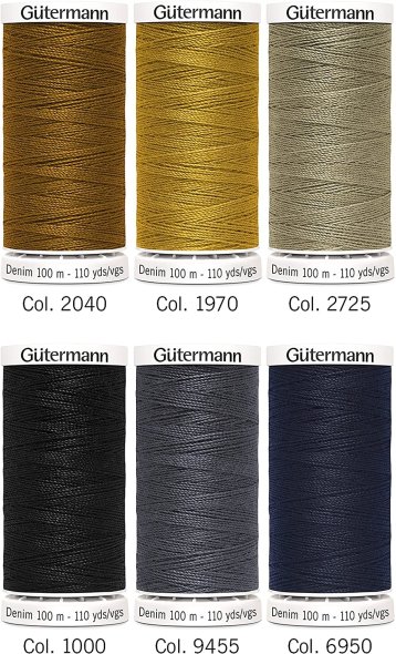 Gütermann Denim Profi-Jeansfaden No.50 Nähfaden-Set-1 (6 x 100 m)