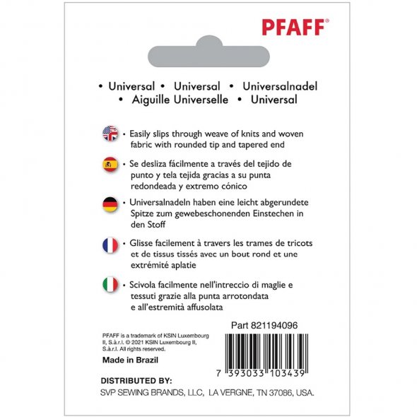 Pfaff Universalnadel Stärke 80 / System 130/ 705 H/ 5 Nadeln