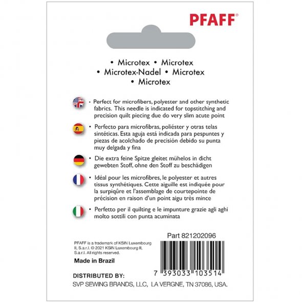 Pfaff Microtex-Nadel Sortiment 60-80/ System 130/ 705H-M/ 5 Nadeln