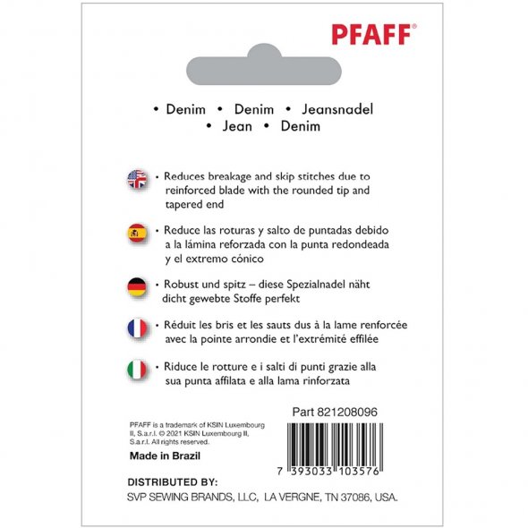 Pfaff Jeansnadel Sortiment 90-110/ System 130/ 705H-J/ 5 Nadeln