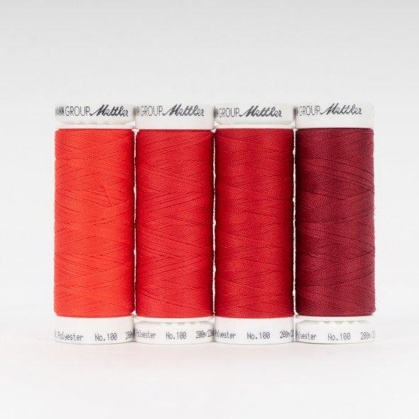 Amann Mettler Seralon No.100 Garnset red (4 x 200 m)